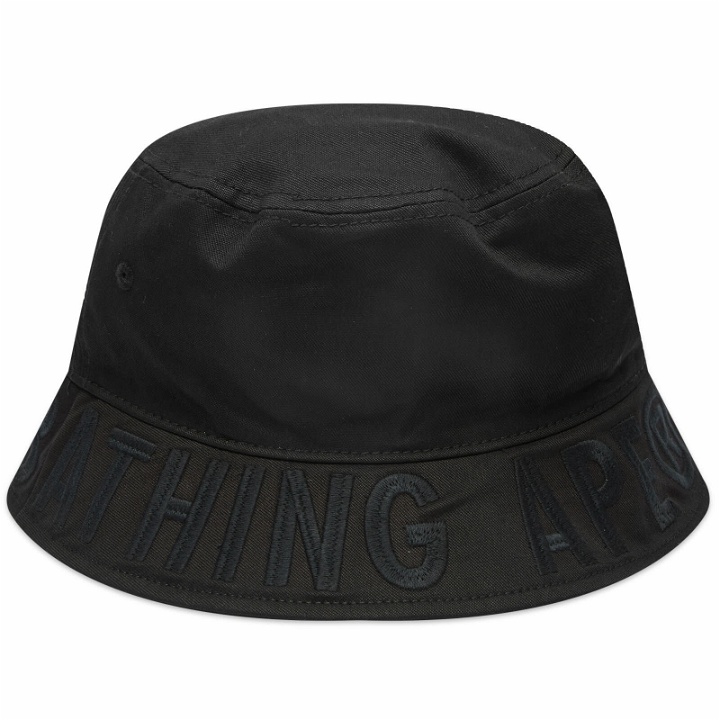 Photo: Men's AAPE Twill Denim Bucket Hat in Black