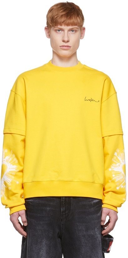 Photo: We11done Yellow Cotton Sweatshirt