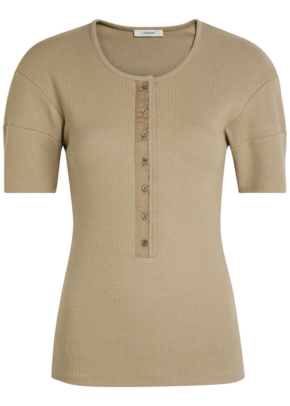 Photo: Lemaire Ribbed Cotton-blend top Sage