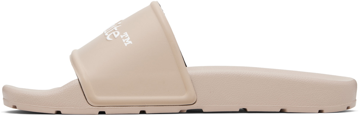 Off-White Beige Bookish Slides