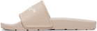 Off-White Beige Bookish Slides