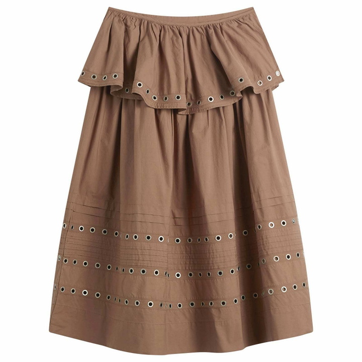Photo: Damson Madder Women's Anika Eyelet Skirt in Tan