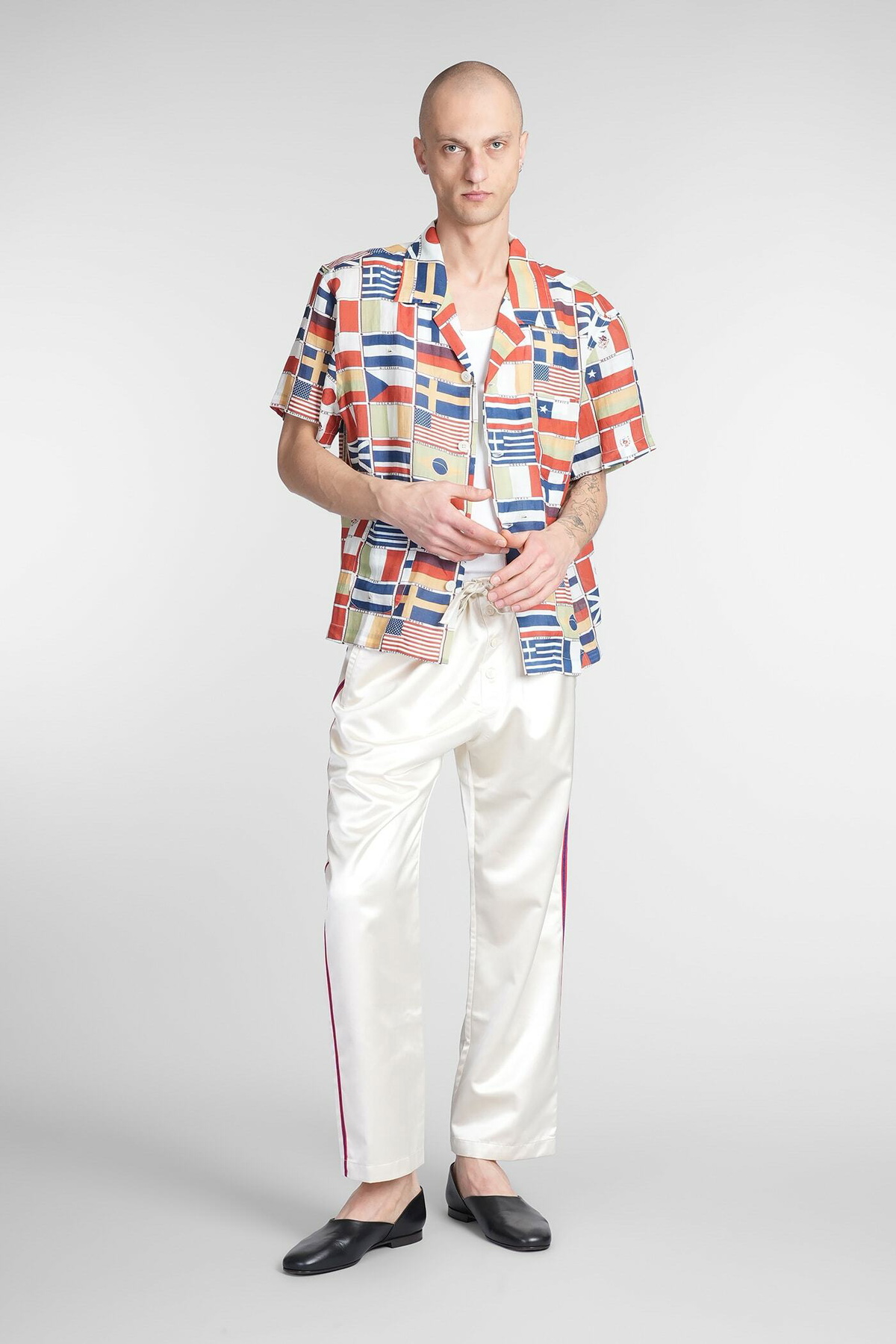 Bode Shirt In Multicolor Linen Bode
