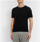 rag & bone - Evens Contrast-Tipped Cotton, Silk and Cashmere-Blend T-Shirt - Black