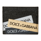 Dolce and Gabbana Black and Gold Tape Logo Card Holder