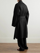 The Row - Eugene Belted Cotton-Poplin Coat - Black
