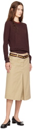3.1 Phillip Lim Burgundy Double Layer Back Keyhole Sweater