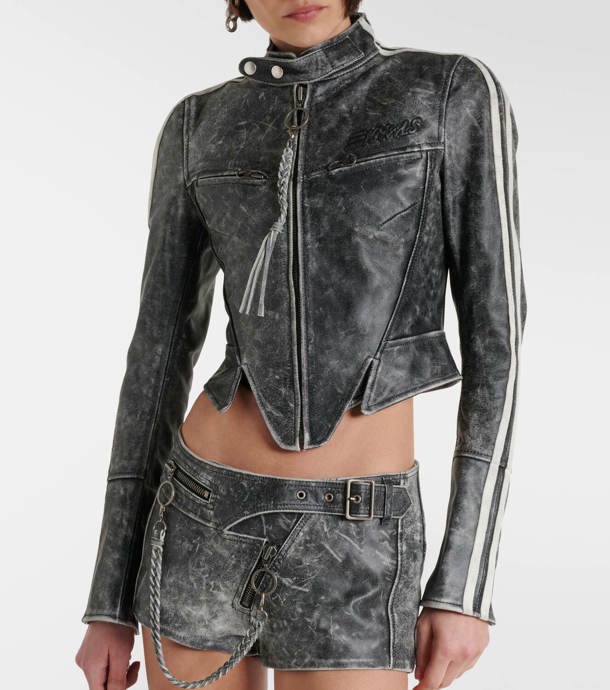 KNWLS Cropped leather jacket