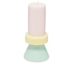 Yod and Co Stack Candle Tall in Floss Pink/Pale Yellow/Mint