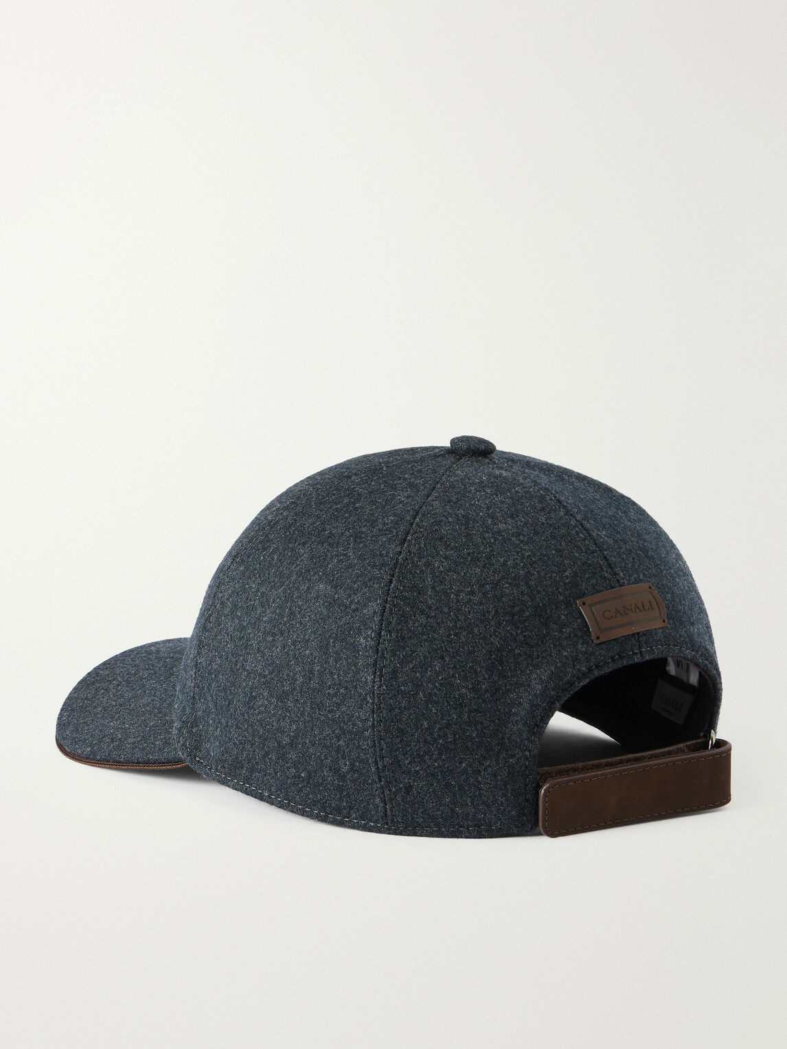 Canali - Logo-Appliquéd Wool Cap - Gray