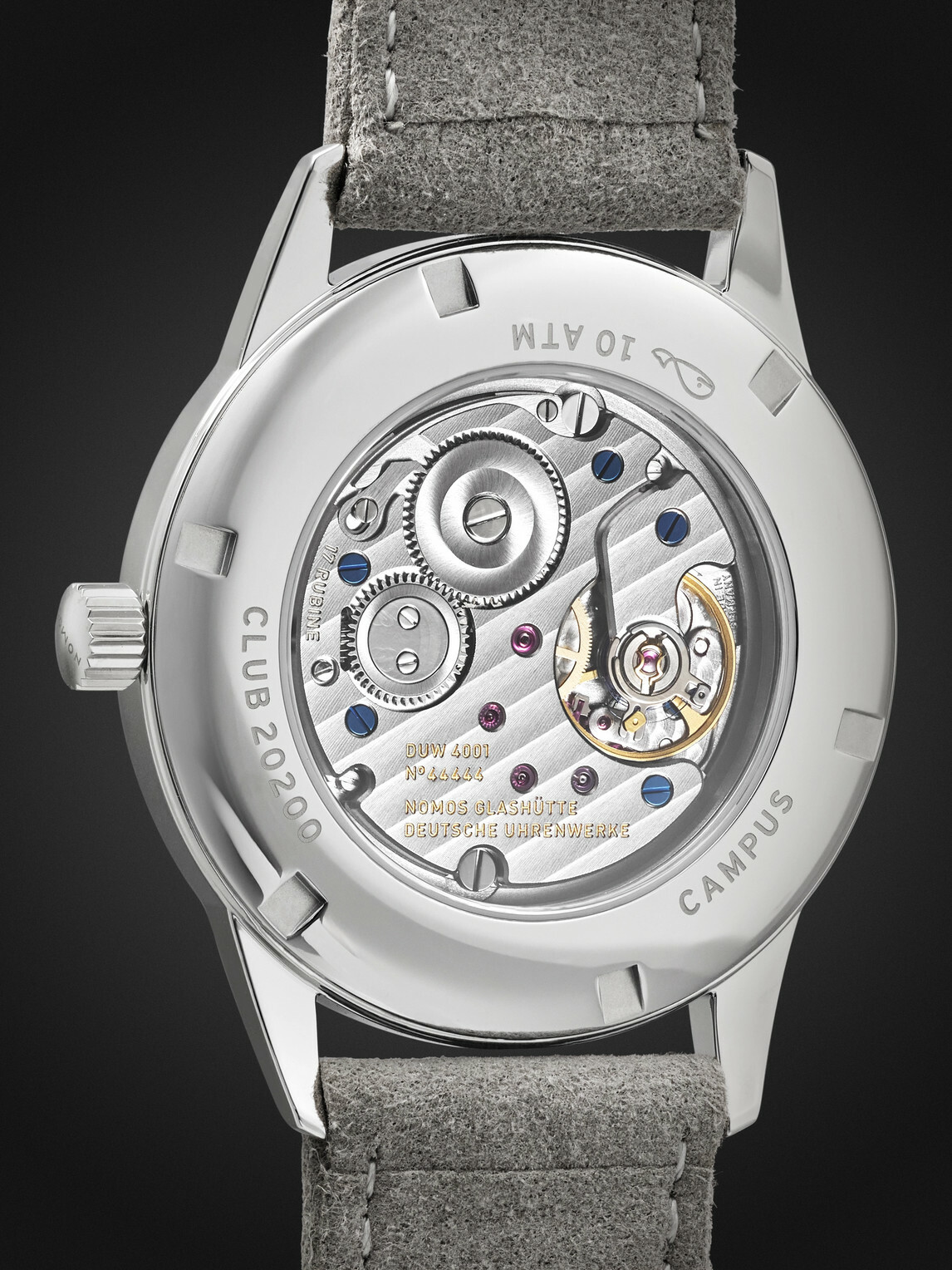 NOMOS Glashütte - Club Campus 38.5 Hand-Wound Stainless Steel and Alcantara® Watch, Ref. No. 726.GB