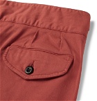 Rubinacci - Manny Pleated Stretch-Cotton Twill Shorts - Men - Red