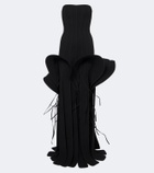 Maticevski Kingdom fringed peplum gown