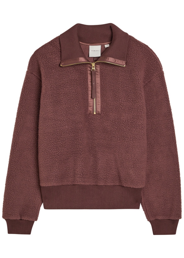 Photo: Varley Roselle Half-zip Fleece Sweatshirts Brown