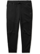 Nike - Sportswear Tapered Logo-Print Cotton-Blend Tech-Fleece Sweatpants - Black