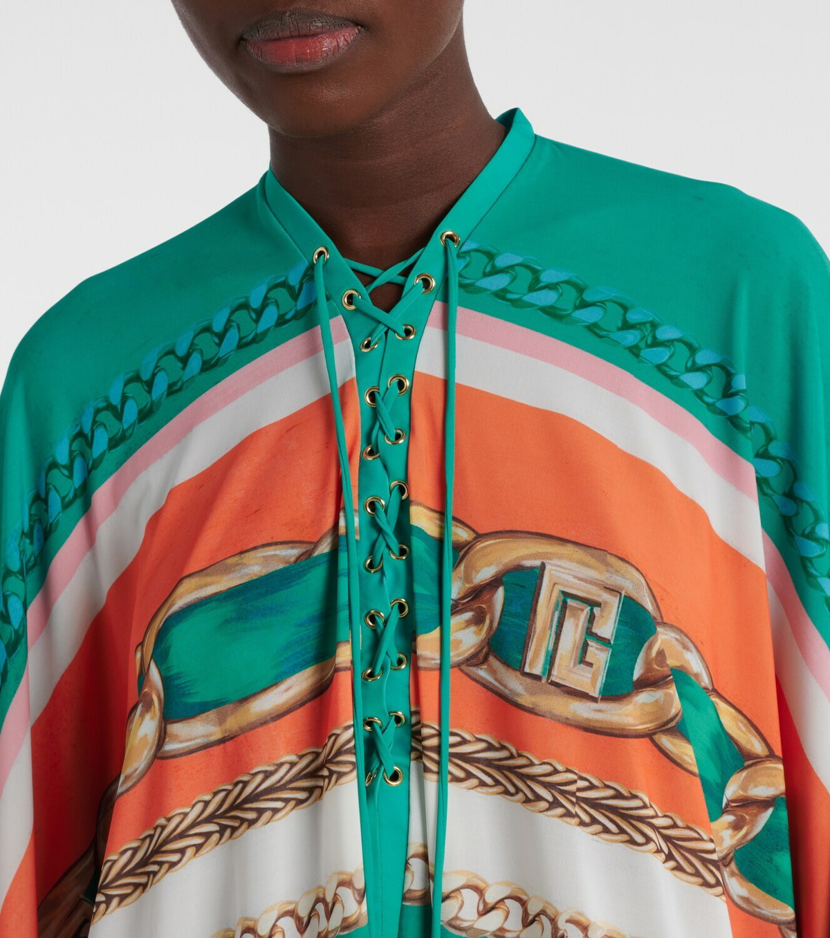 Balmain Printed kaftan