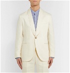Brunello Cucinelli - Cream Unstructured Linen Suit Jacket - Cream