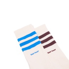 Adidas x Wales Bonner 3-Stripe Socks in Chalk White