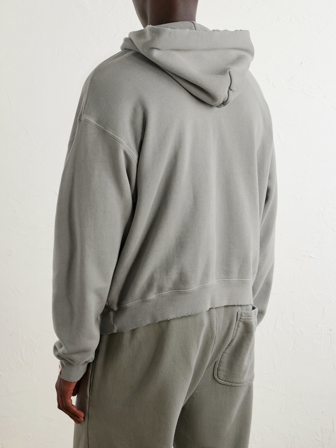 Cherry Los Angeles - Distressed Cotton-Fleece Zip-Up Hoodies - Gray