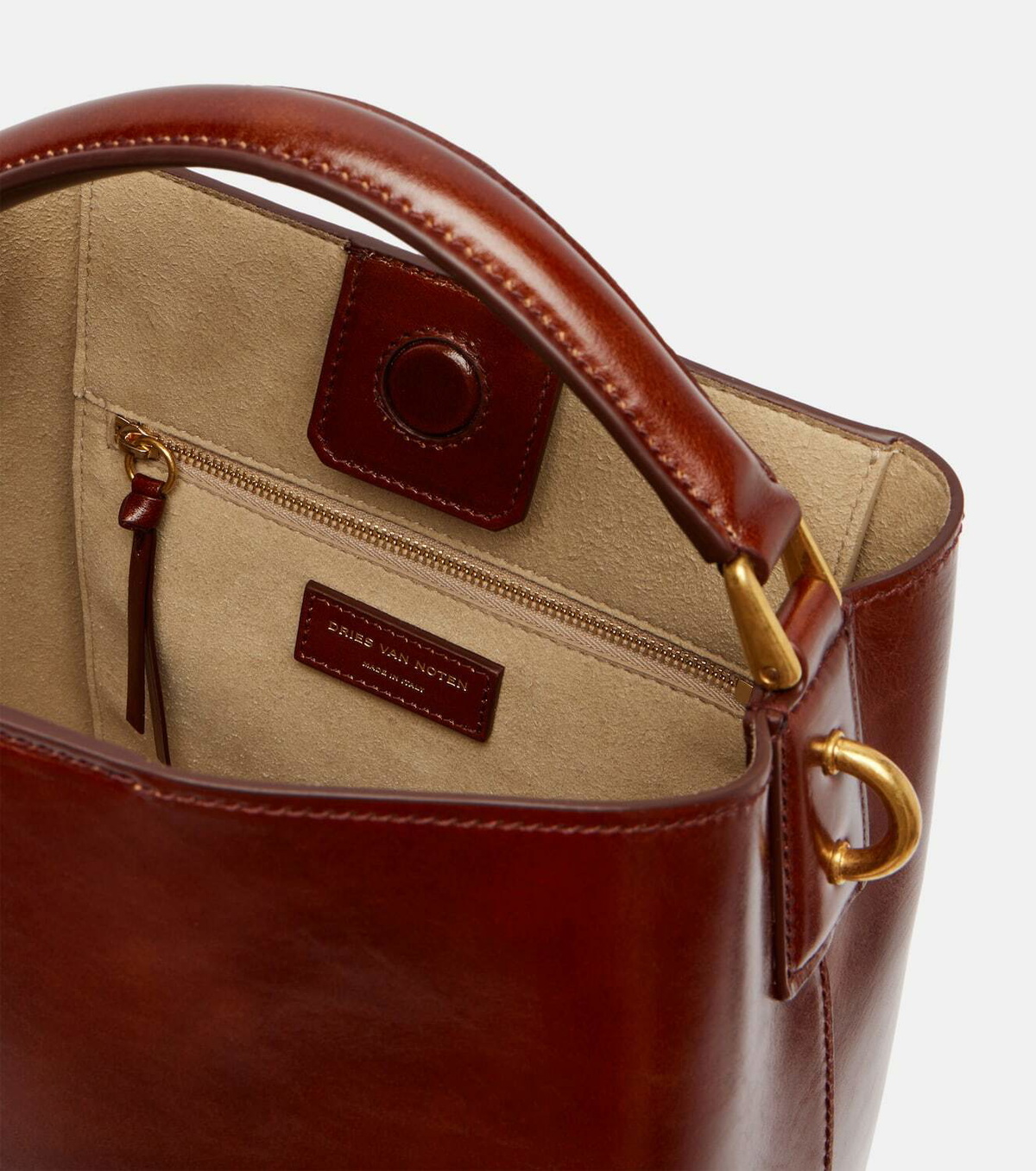 Dries Van Noten Grip Small leather tote bag