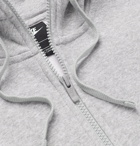 Nike - Mélange Fleece-Back Cotton-Blend Jersey Zip-Up Hoodie - Gray