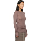 Rick Owens DRKSHDW Taupe Tower Basic LS T-shirt