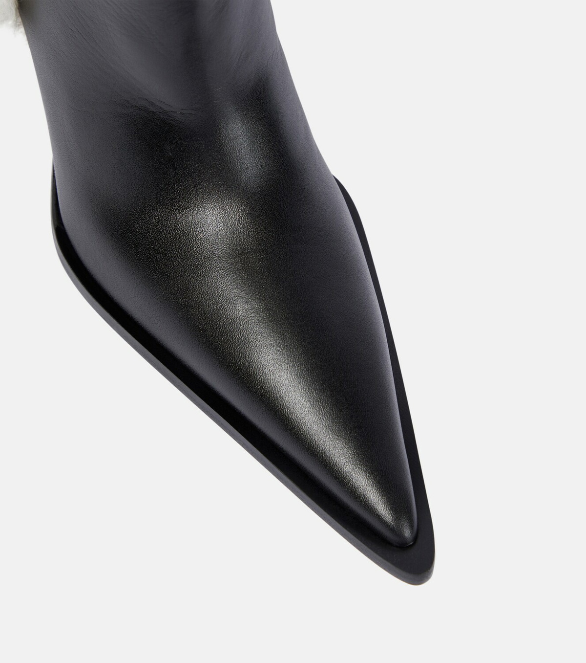 Coperni Bridge faux shearling-trimmed knee-high boots