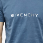 Givenchy Men's Paris Reverse Logo T-Shirt in Military Blue