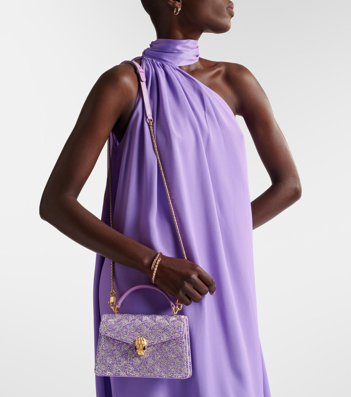 Bvlgari Serpenti Forever Mini leather top-handle bag