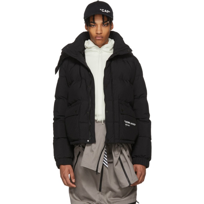 Photo: Off-White Black Down Quote Puffer Jacket