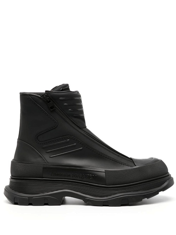 Photo: ALEXANDER MCQUEEN - Tread Slick Leather Ankle Boots