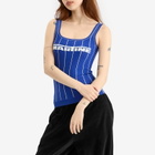 Martine Rose Women's Logo Moto Vest in Blue