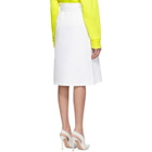 A-Plan-Application White Denim Wrap Skirt