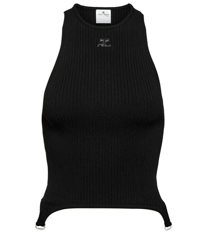 Photo: Courrèges Ribbed-knit cropped top