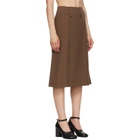 MM6 Maison Margiela Brown Double Breasted Midi Skirt