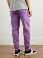 TOM FORD - Tapered Garment-Dyed Cotton-Jersey Sweatpants - Purple