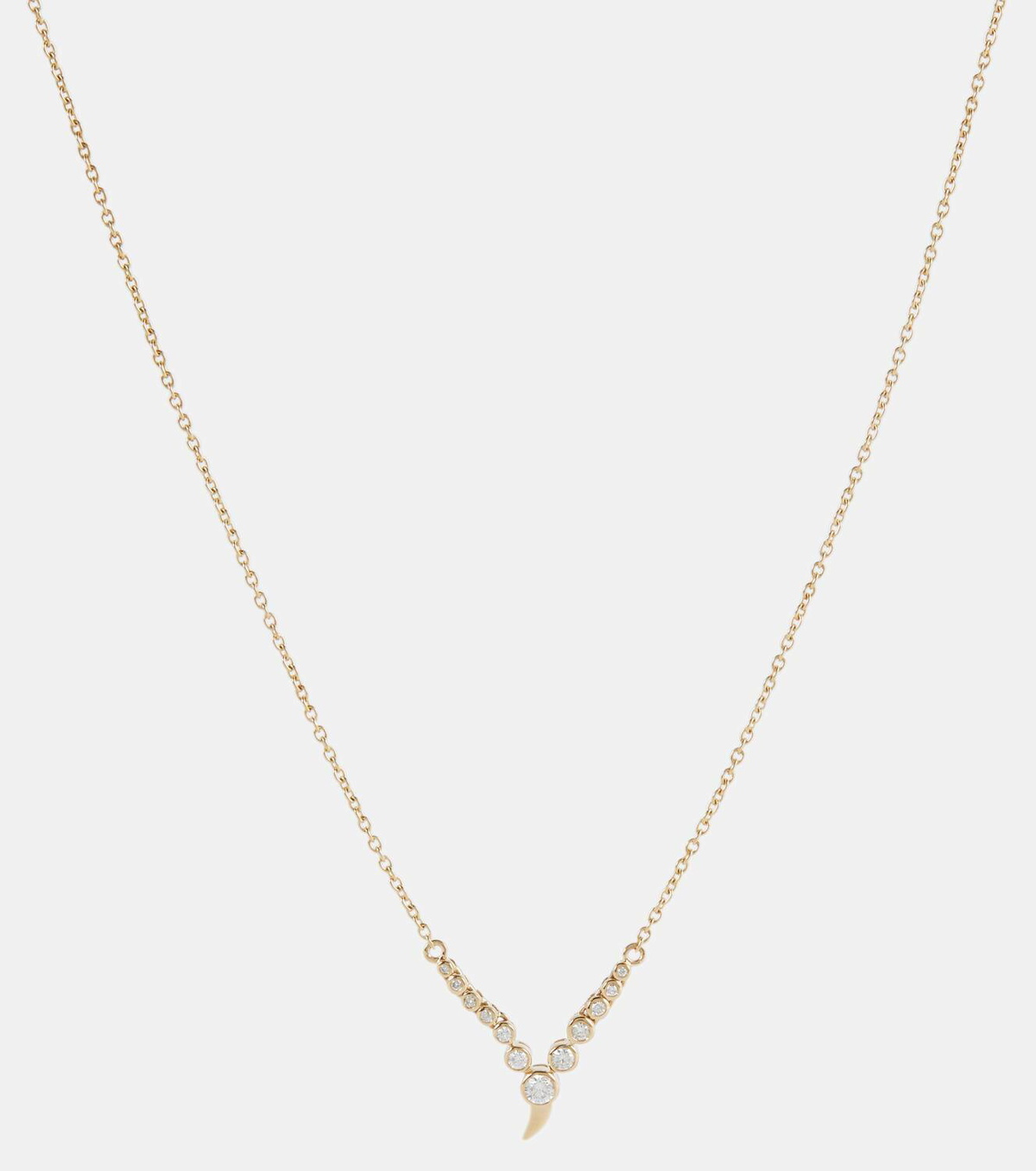 Ondyn Zen Small 14kt gold pendant necklace with diamonds