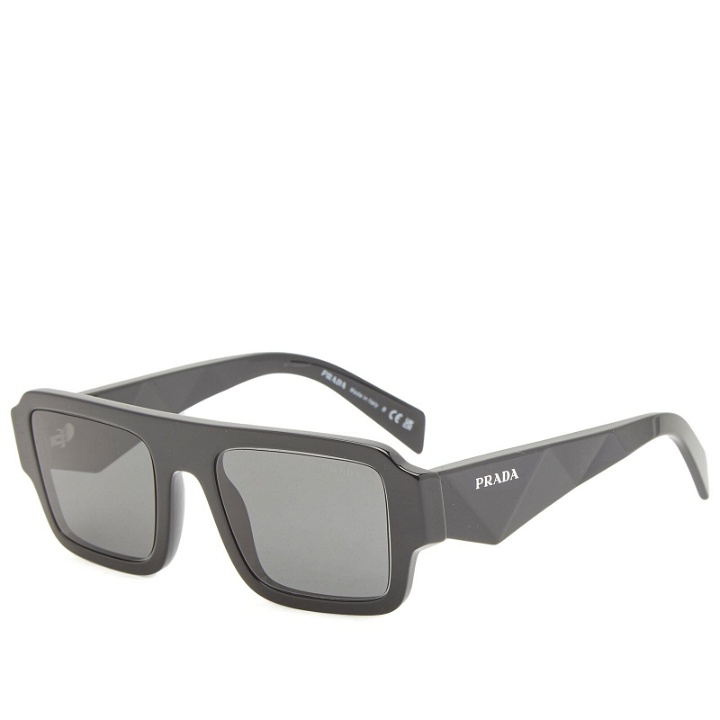 Photo: Prada Eyewear Men's PR-A05S Sunglasses in Black/Dark Grey