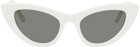 Saint Laurent White SL 213 LILY Sunglasses