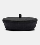 Ruslan Baginskiy Pinstriped wool-blend beret