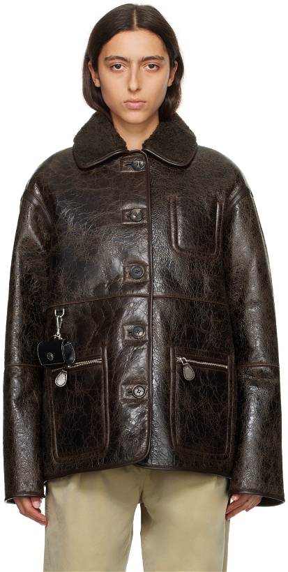 Photo: Saks Potts Brown Ada Reversible Leather Jacket