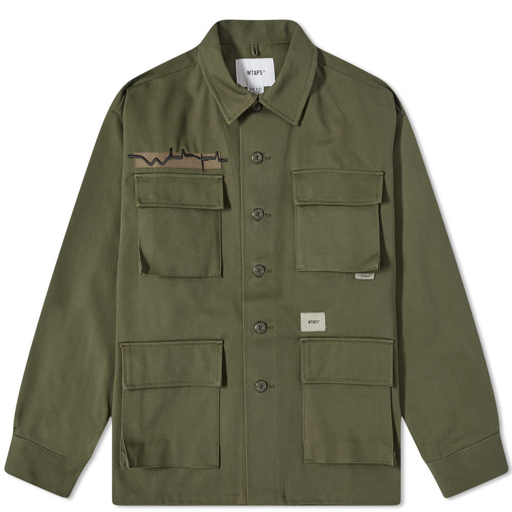 WTAPS Men's Jungle Brain Embroidered Jacket in Beige WTAPS