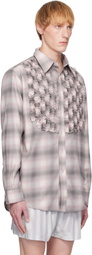 Collina Strada Purple Tuxedo Button Up Shirt