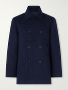 Anderson & Sheppard - Double-Breasted Wool and Cashmere Peacoat - Blue