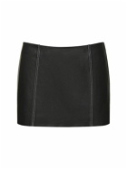 REFORMATION - Veda Veranda Low Rise Leather Mini Skirt