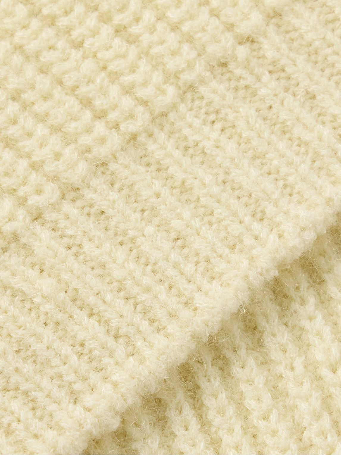 スウェット・トレーナー [The Row] Adonis Sweater in Mohair and Silk Adonis Sweater White in Mohair and Silk – The Row