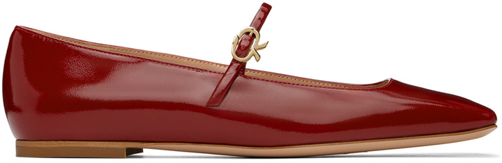 Photo: Gianvito Rossi Red Christina 05 Ballerina Flats