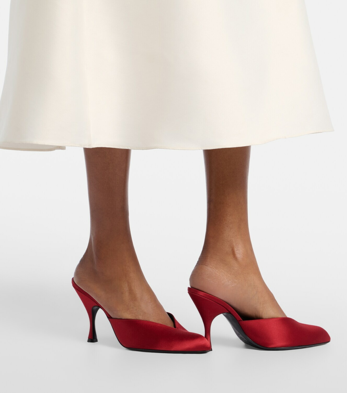 Self-Portrait Paneled bouclé and taffeta midi dress