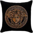 Versace Black Studded Icon Cushion
