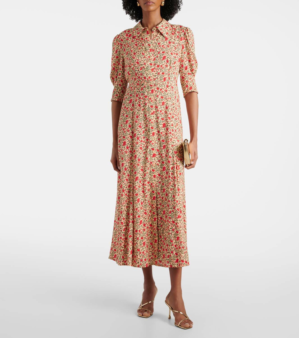 Rixo Bloom floral midi dress